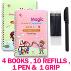 4 in 1 Sank Magic Practice Book Set | Reusable Copybook with Pen &amp; Refills