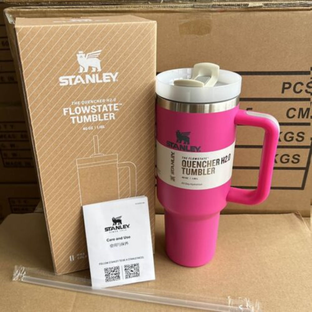 Pink Stanley 40oz Tumbler | Leak-Proof Insulated Travel Mug
