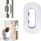 Child Safety Refrigerator Lock | Double Button Baby Proof | White & Grey