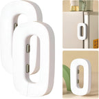 Child Safety Refrigerator Lock | Double Button Baby Proof | White & Grey