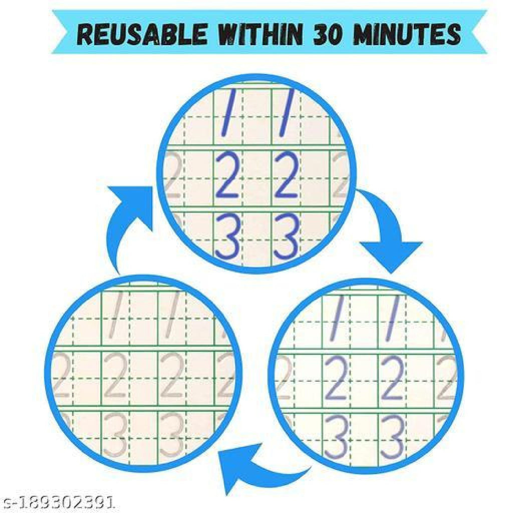 4 in 1 Sank Magic Practice Book Set | Reusable Copybook with Pen &amp; Refills