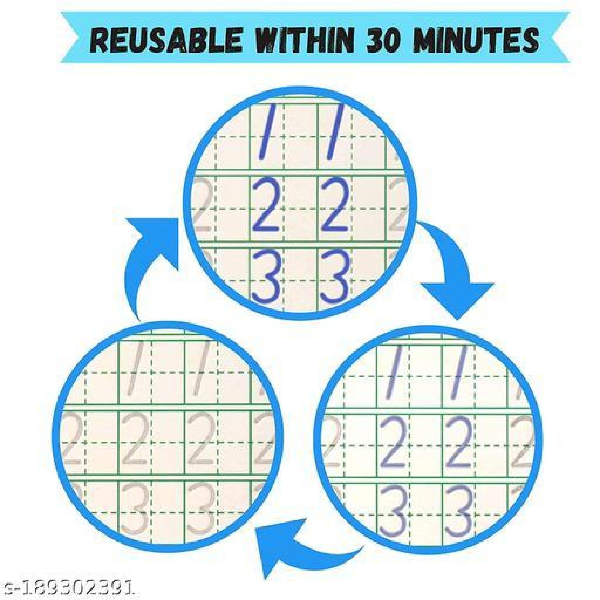 4 in 1 Sank Magic Practice Book Set | Reusable Copybook with Pen &amp; Refills