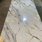 White Grey Gold Marble Sticker | 60x200cm Self-Adhesive Wallpaper