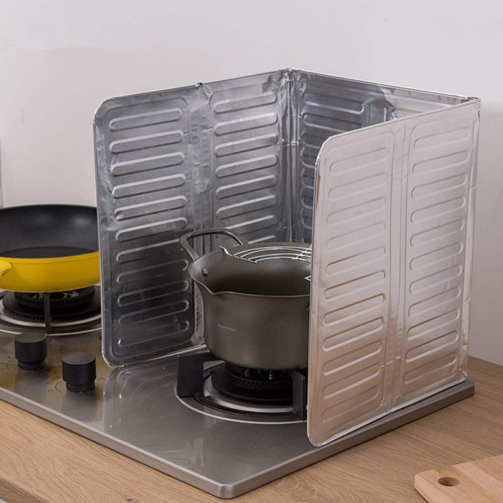 3-Sided Oil-Proof Splatter Guard | Foldable Kitchen Shield