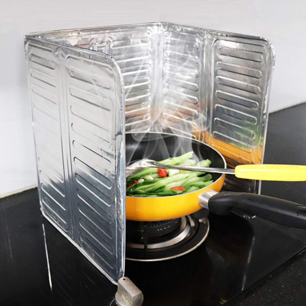 3-Sided Oil-Proof Splatter Guard | Foldable Kitchen Shield