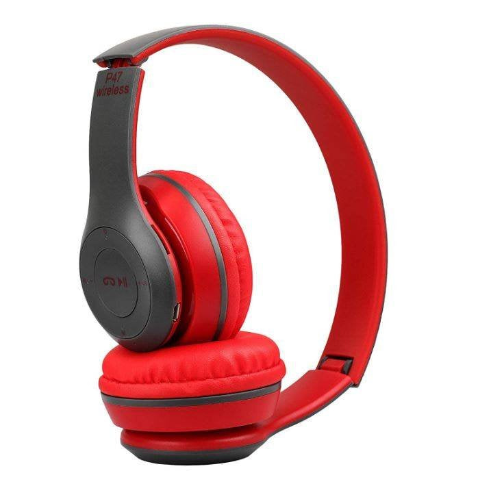 P47 Wireless Headphones | Bluetooth Foldable Headset with Mic
