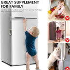 Child Safety Refrigerator Lock | Double Button Baby Proof | White & Grey