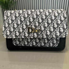 Dior Oblique Canvas & Leather Clutch | Black Luxury Handbag
