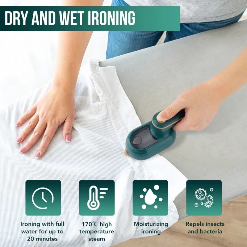 Portable Mini Steam Iron | Handheld Garment Steamer