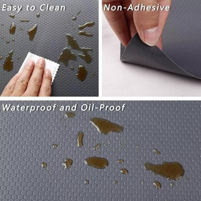 Anti-Slip Fridge & Shelf Mat | Waterproof Washable Liner | Dark Grey