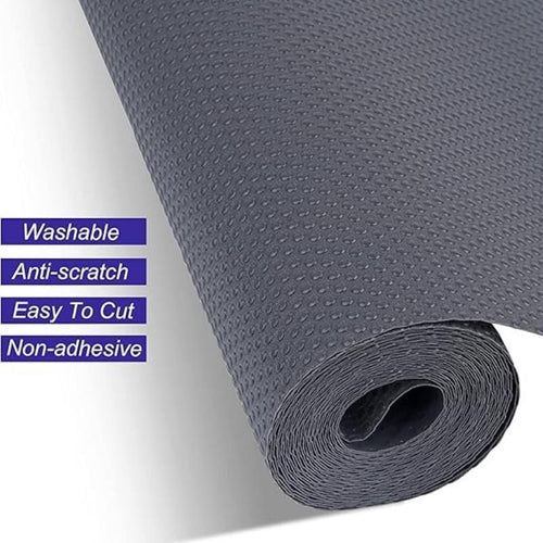 Anti-Slip Fridge & Shelf Mat | Waterproof Washable Liner | Dark Grey
