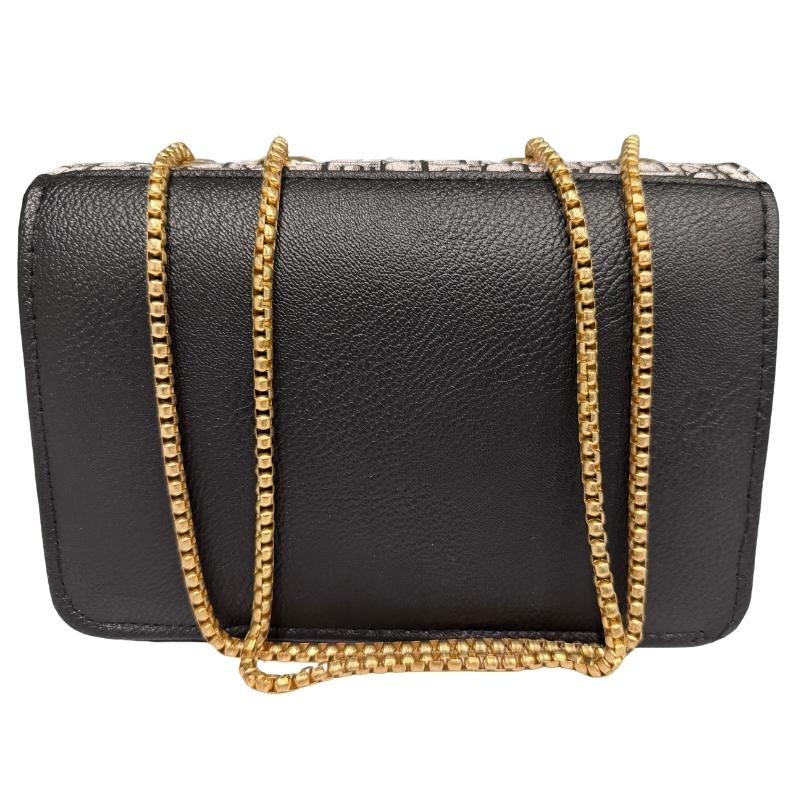 Dior Oblique Canvas & Leather Clutch | Black Luxury Handbag
