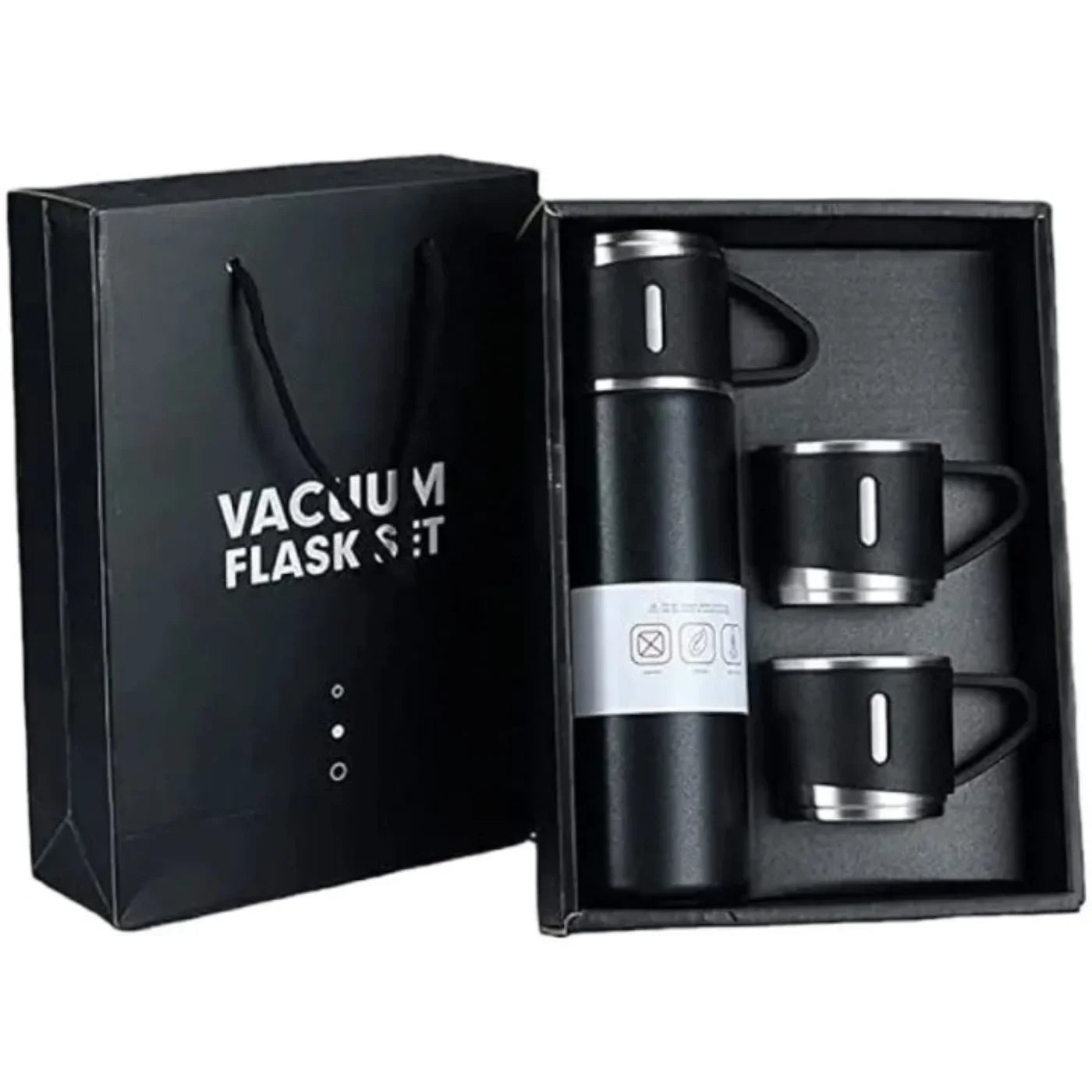 3 Cup 500ML Stainless Steel Vacuum Flask Set | Travel Thermos