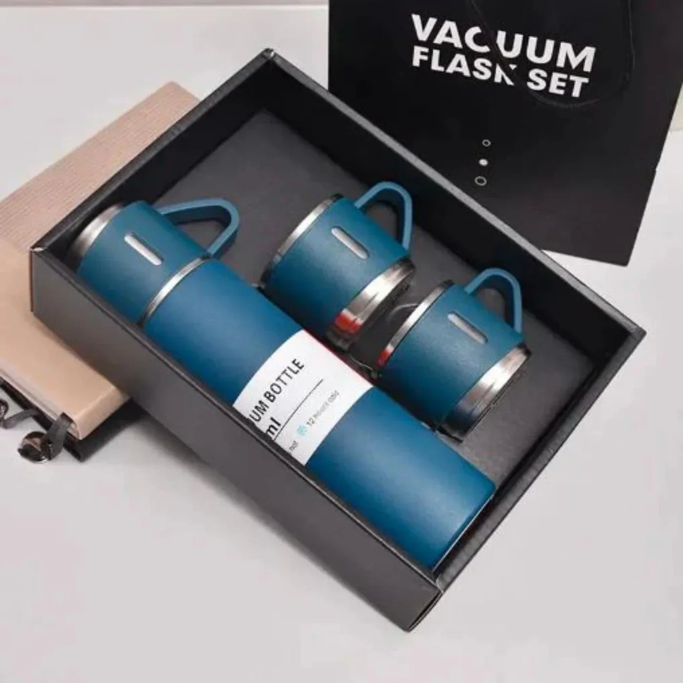 3 Cup 500ML Stainless Steel Vacuum Flask Set | Travel Thermos
